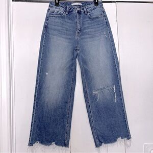 Altar'd State Distressed Blue Flare Jeans